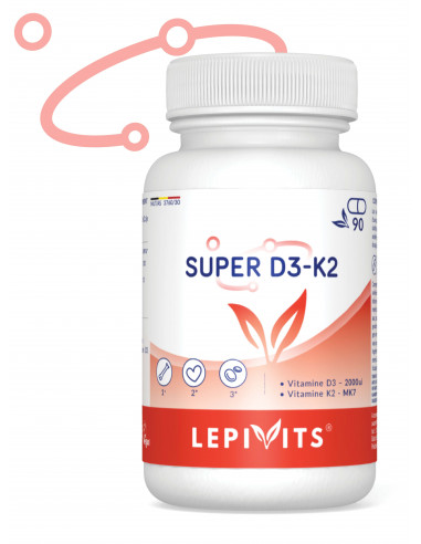 Super D3 + K2 - Vitamnie K2 - 90 caps