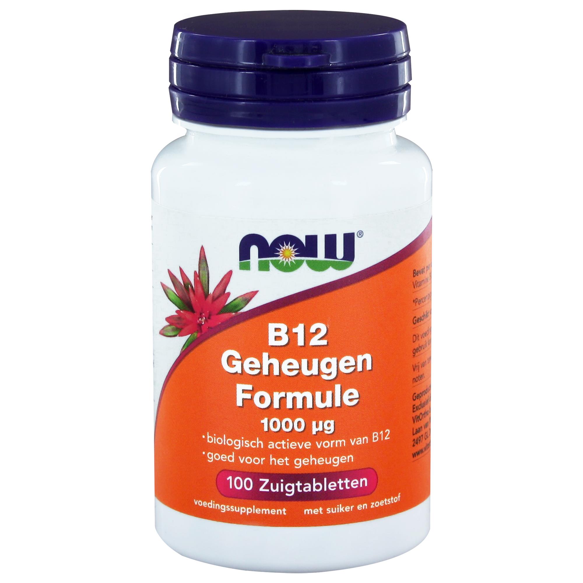 B12 Geheugen Formule 1000 mcg 100 Zuigtabs°°