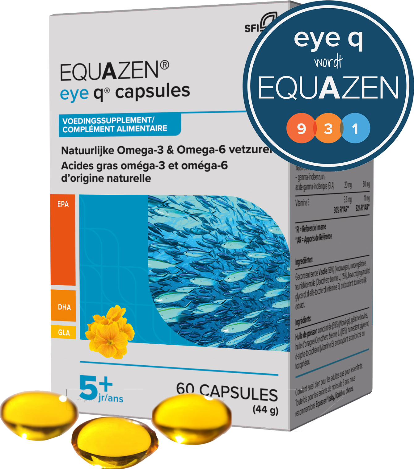 Equazen omega 3/6 (500 mg) - 60 softgels